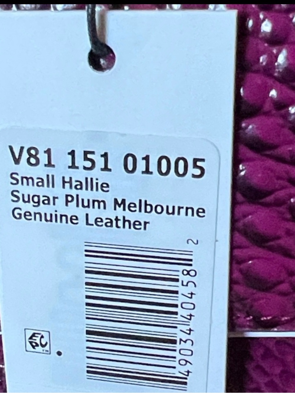 BRAHMIN Hallie in Sugar Plum Small/BRAHMIN Duo Flower Purse Charm Included NWT - Picture 13 of 16
